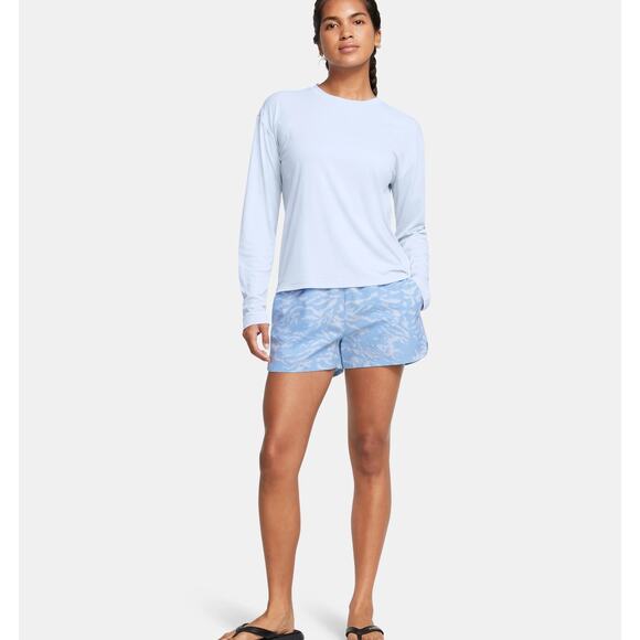 NWT UNDER ARMOUR Fish Pro Woven Women's 3" Shorts Size 2XL Horizon Blue - Picture 2 of 7